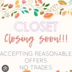 Floral Closet Sale Sign